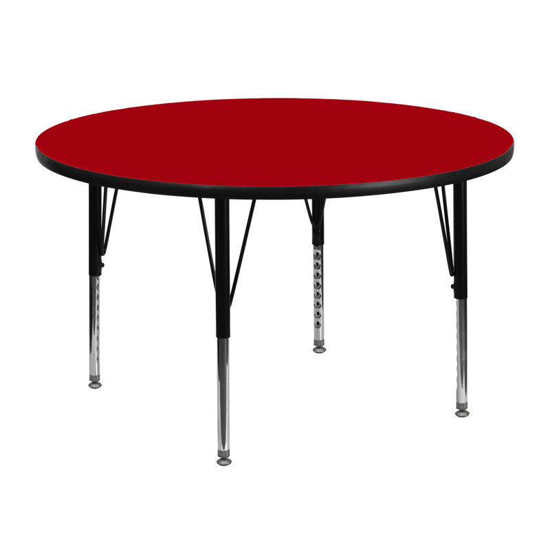 Table d'activité 42 po Goddard, Rouge, L 48 po x P 48 po x H 16,125 po - 25,125 po