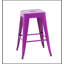 Ensemble de 4 tabourets de bar de 24 po à hauteur de comptoir, tabourets de bar en métal sans dossier, empilables, amovibles et faciles à assembler, pour économiser de l'espace pour un îlot de cuisine / bar / café / salle à manger-619615295-619615430-619615435