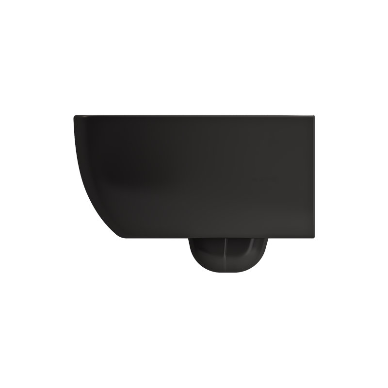 Milano Wall-hung Elongated Toilet Bowl, Matte Black