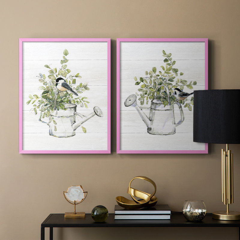 «Garden Bird I», reproduction encadrée de qualité supérieure - prête à être accrochée - aucun clou requis - aucun clou requis