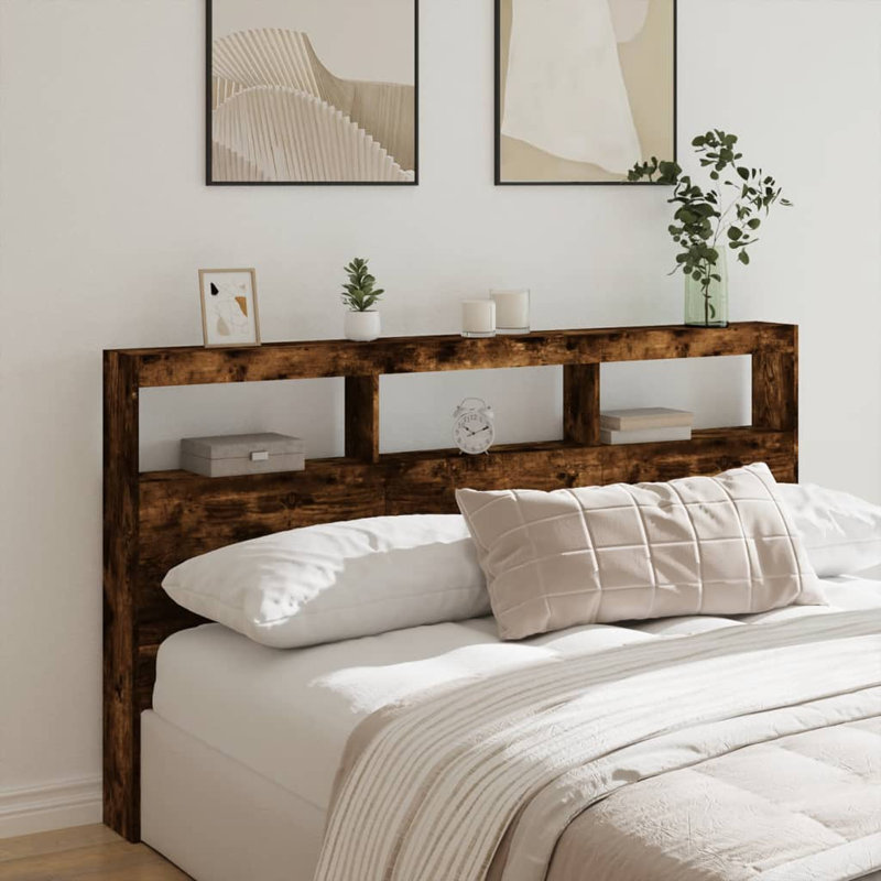 Cedria Headboard, Smoked Oak, Super King - 180 x 200 cm