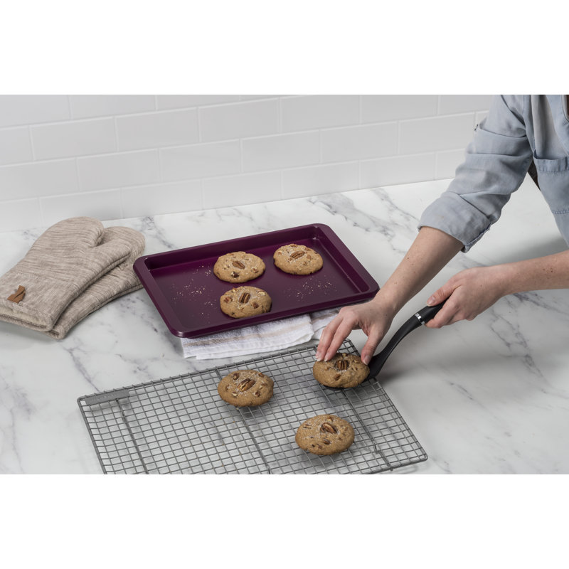 9X13in Nonstick Aluminized Steel Baking Sheet, Beetroot, Cardamom