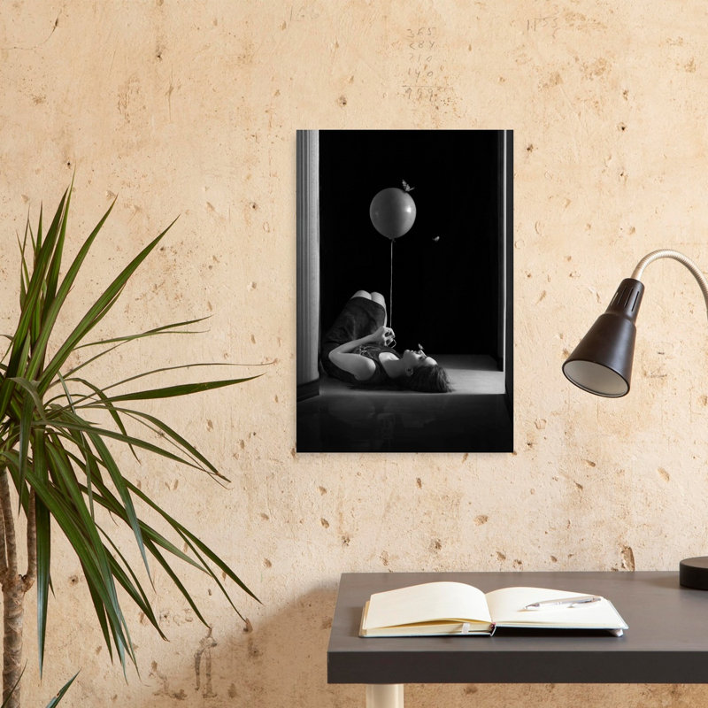 Quiet Dream With Balloon Dreamy Peaceful Serene Butterfly Wall Art Print 1 Piece Wrapped Canvas Wall Art