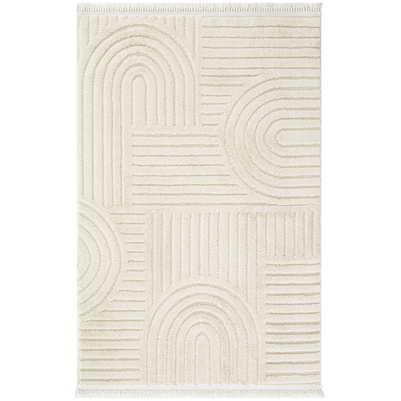 Williamsen Geometric Machine Made Indoor / Outdoor Area Rug, Rectangle 5'3" x 8'2"