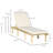 Outdoor Beach Recliner - 4 Positions Adjustable Cushion For Lawn, Sunbathing Natural Wood Patio Chair With And Soft Cushion, Deck, Beach, Lawn