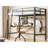 Twin Metal Loft Bed With L-Shaped Desk, Charging Station Loft Bed Frame Twin Size, Safety Guard & Ladder, No Box Spring Needed, Black