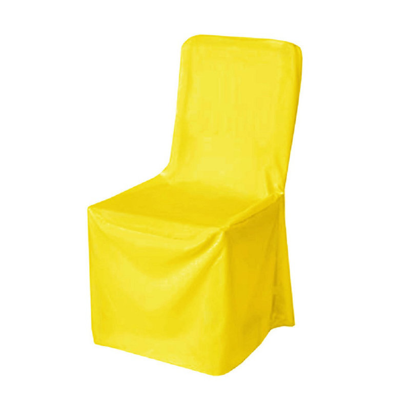 Rajmund Box Cushion Dining Chair Slipcover, Gold