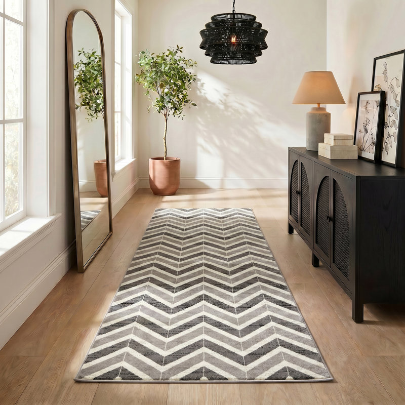 Geometric Indoor Rug, Runner 2'3" x 19'