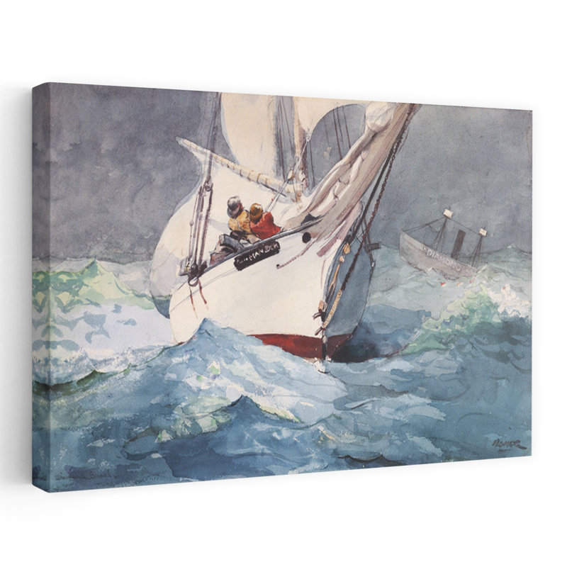 «Diamond Shoal», reproduction d'art classique côtière abstraite de 1905, 24" H x 36" W