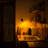 Black Swivel Cylinder Plug-In Dimmable Night Light Amber 2000K