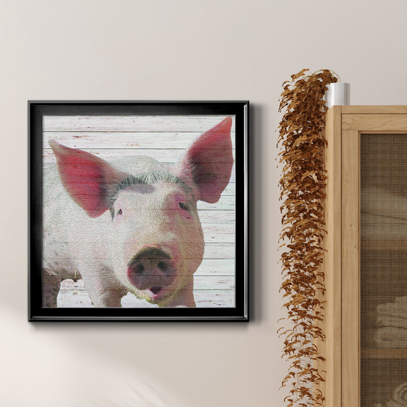 Wilbur - Cadre photo, reproduction d'art sur toile, H 26,5 po x l 26,5 po x P 1,5 po, Cadre noir