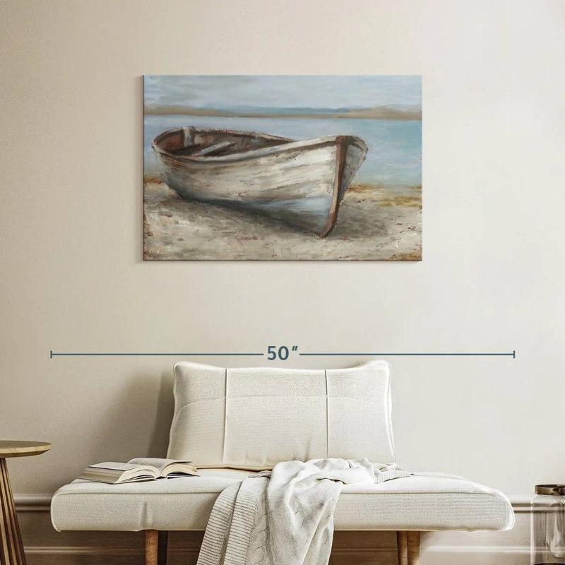 Bateau Mehar blanchi I, H 24 po x l 36 po