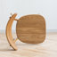 Chaise de salle à manger en chêne massif naturel, concept de conception à roulement de poids, finition de pulvérisation ajourée courbée pour plus de confort, entretien simple