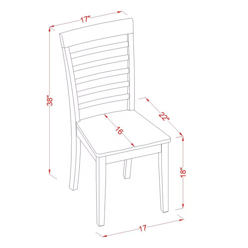 Ensemble de salle à manger Devoe, 3 (1 table + 2 chaises), Wooden
