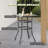 Coleburn Square 2- Outdoor 32 Inch Square Bar Table, Tempered Glass Tabletop with Double Layer Construction, for Patio,  Black with Gold Speckles