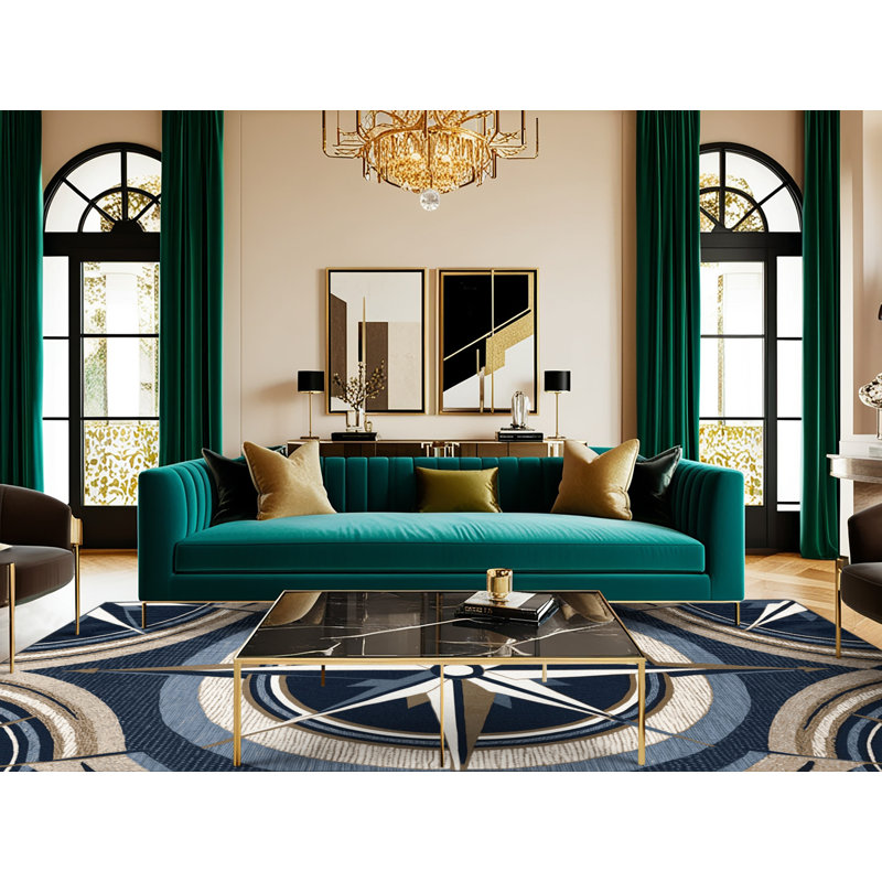  Tapis nautique lavable contemporain, Tapis de couloir 2 pi x 4 pi