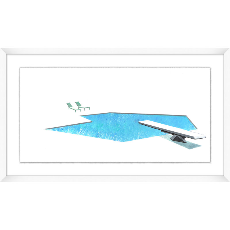 Aqua Pool 1 par Christopher Kennedy - Shadowbox, peinture sur papier
