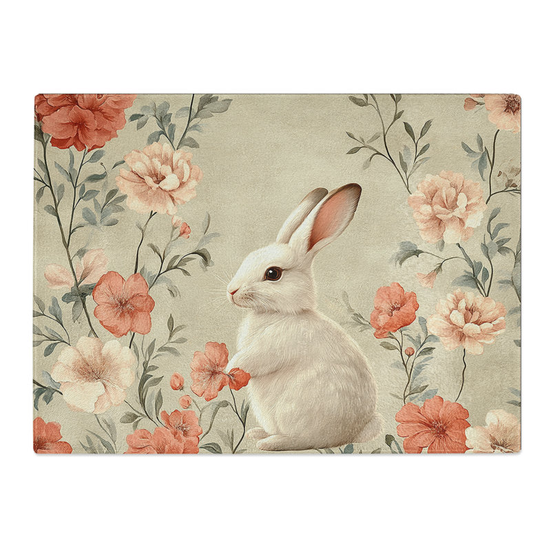 Rabbit  Glass Chopping Board