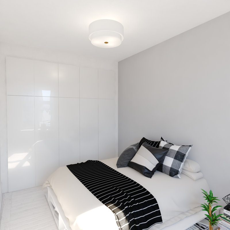 Amia Linen Semi Flush Mount