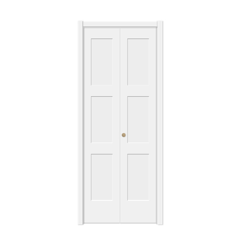 Porte pliante à 3 panneaux de 1 à 3 panneaux de 1 à 3/8 po d'épaisseur avec quincaillerie avec quincaillerie, 24 po x 80 po