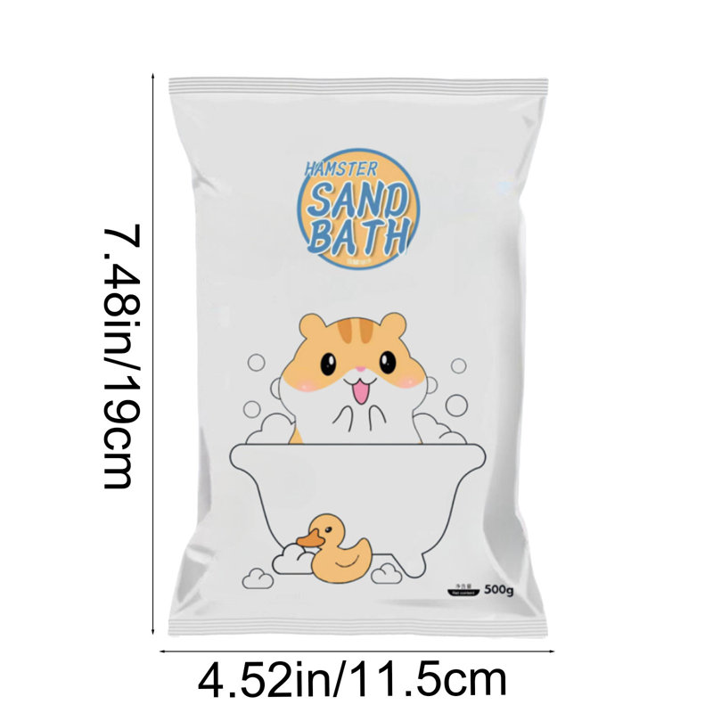 Bain de hamster sans parfum et sable d'urine 500g, blanc