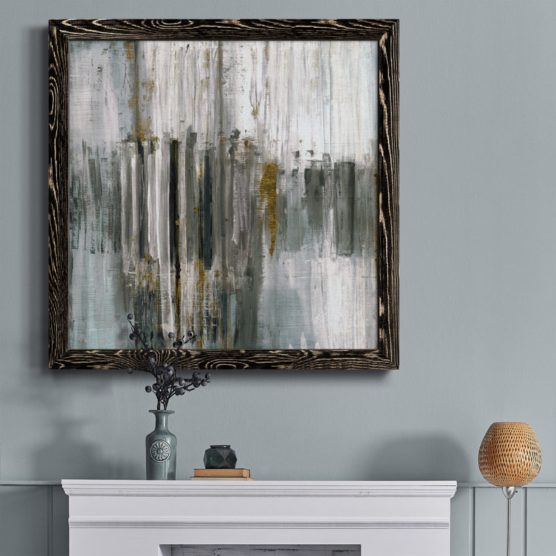 La Vie - Art textuel sur toile encadré, Cadre noir, H 27,5 po x l 27,5 po x P 1,5 po