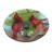 Solar LED Floral Cardinal Glass Bird Bath with Stand - Cardinal