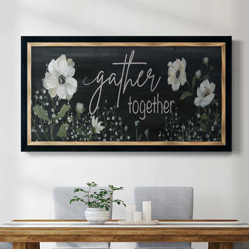 «Gather Together», peinture sur toile à cadre unique, H 25 po x l 45 po x P 1 po