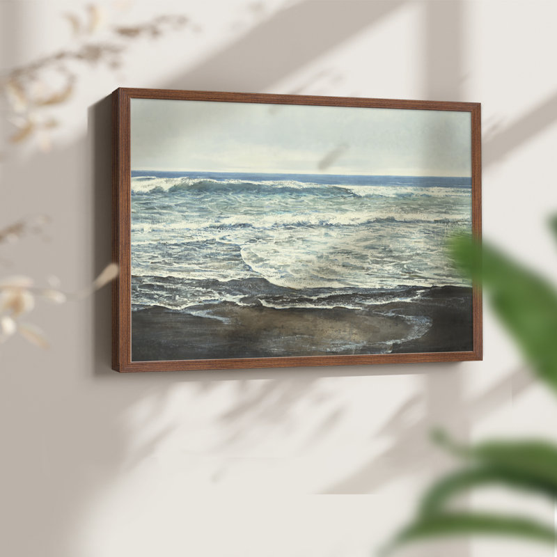 Coastal Reflection -Framed Print - Restickable, 8" H x 10" W, Walnut