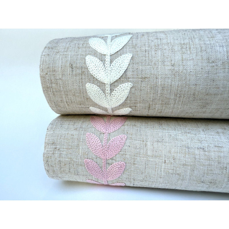  Truesdale Floral Rectangular Table Runner, 108" L x 15" W, Beige/Pink