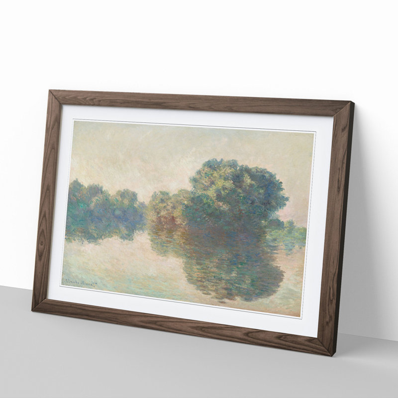 The Seine at Giverny by Claude Monet - Framed Print, 36cm H x 48cm W x 2cm D, Walnut Framed