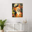 «Kitty Daisy» par Ilora, reproduction d'art sur toile encadrée-2140854823