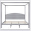 Lit à baldaquin avec tête de lit et pieds de soutien L 84,2 po x l 79,2 po x H 70,8 po-1996813364