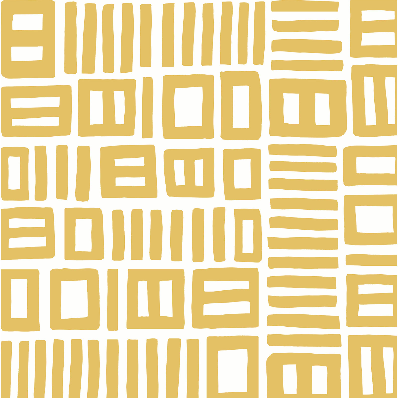 Ellie Peel & Stick Geometric Wallpaper, Yellow/White