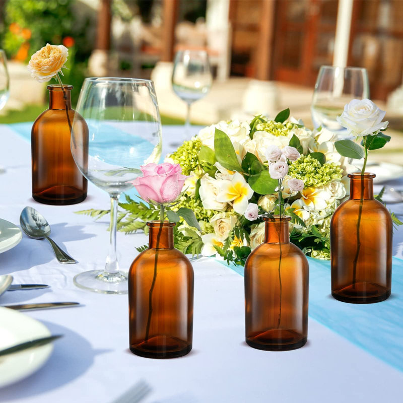 Glass Table Vase, Brown