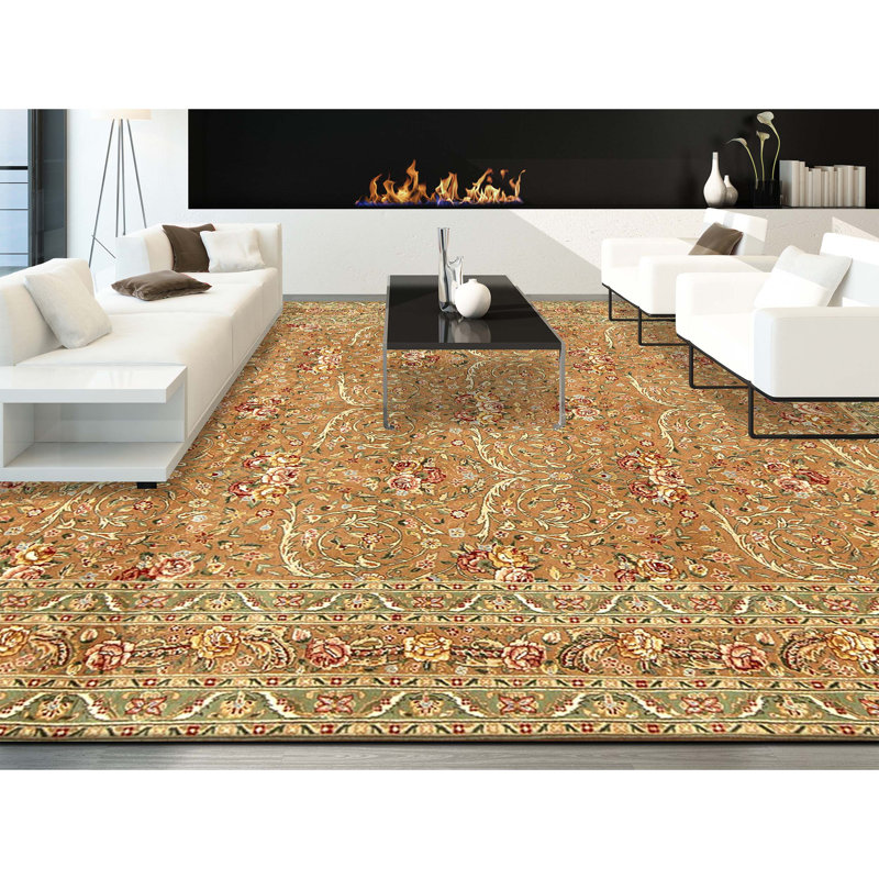 Tapis brun noué à la main de haute qualité