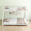 Lit superposé en métal simple au-dessus d'un lit double avec escalier amovible, structure robuste robuste avec rangement sous le lit de 12 po pour les adolescents et les adultes, les adolescents, aucun sommier tapissier requis