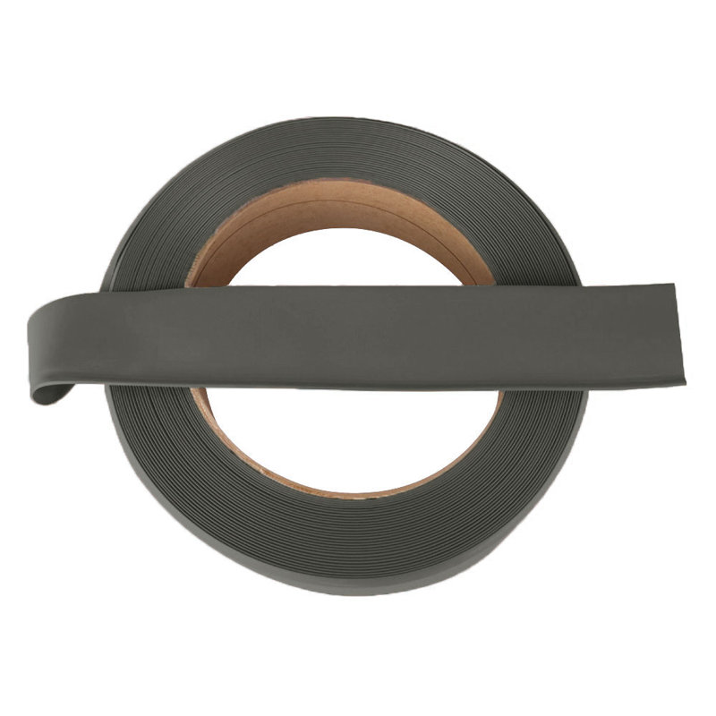 Caoutchouc 0,13 po d'épaisseur, 1440 po de largeur, base de 4 po de longueur, Anthracite
