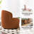 Upholstered Swivel Barrel Chair-2128978629