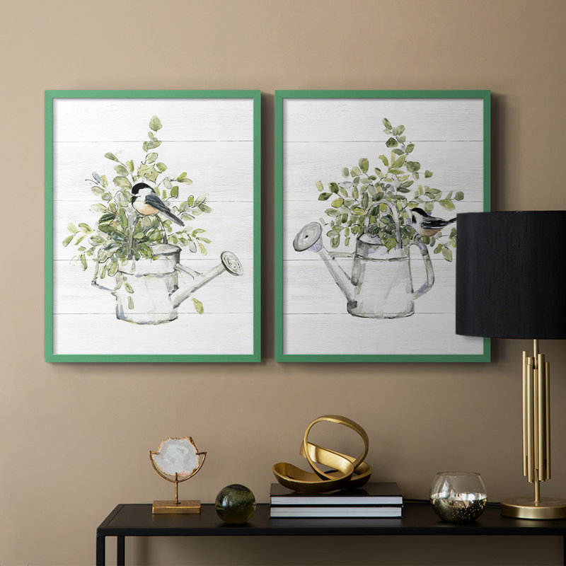 «Garden Bird I», reproduction encadrée de qualité supérieure - prête à être accrochée - aucun clou requis - aucun clou requis