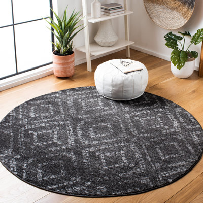 Sabio Geometric Dark Gray/Gray Area Rug