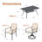 Outdoor Rectangular 6-Person Dining Set With Umbrella & Mixed Seating-1326215927