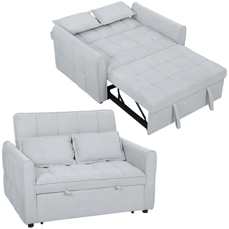 2 Seater Reclining Sofa, Light Grey