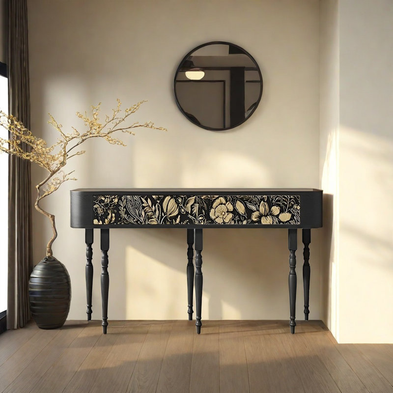 Retro Elegant Console Table, 31.5" H x 55.12" W x 15.75" D