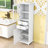 Gillam Tall Freestanding Bathroom Cabinet with Transparent Glass Door and Adjustable Shelving-792219215