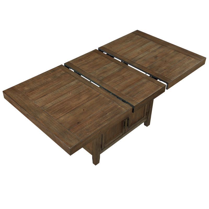 Garland Extendable Wood Counter Table, Toffee Brown