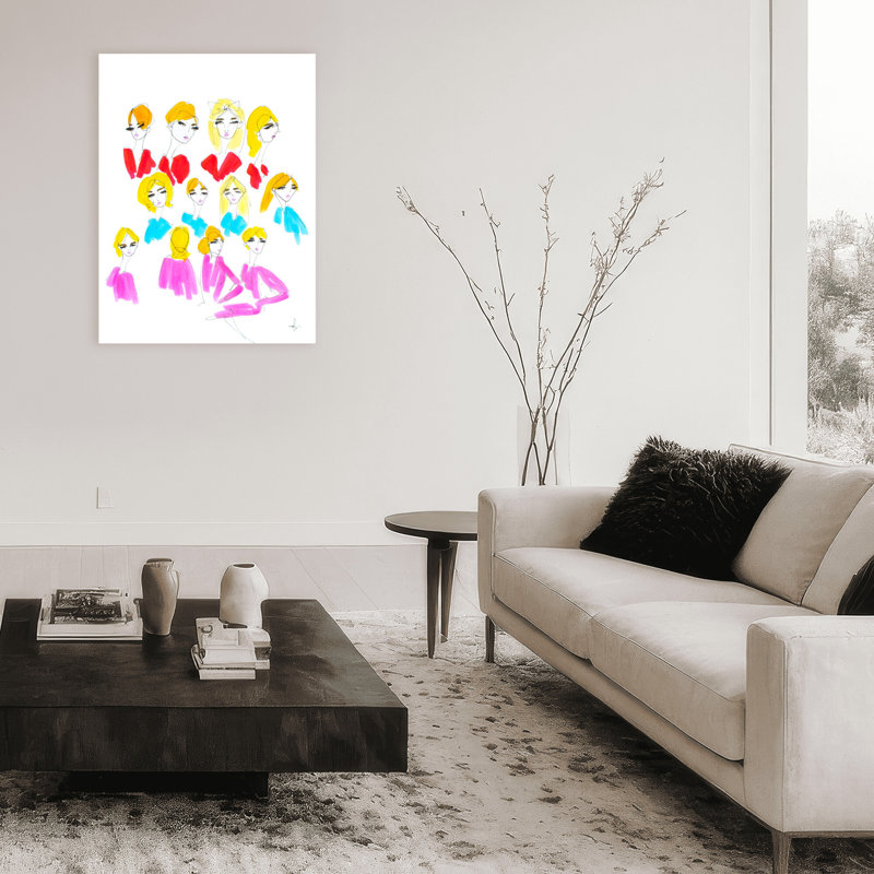 'Blondes' Framed Print Wall Art, 16" H x 12" W x 1.5" D, Wrapped Canvas, Does Not Apply