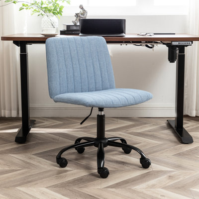 Fabric Swivel Office Chair - Comfortable Seating With Soft Upholstery, 360 Rotation, Stable Metal Base, Gray, Adjustable Height, Breathable Fabric, Th by Inbox Zero