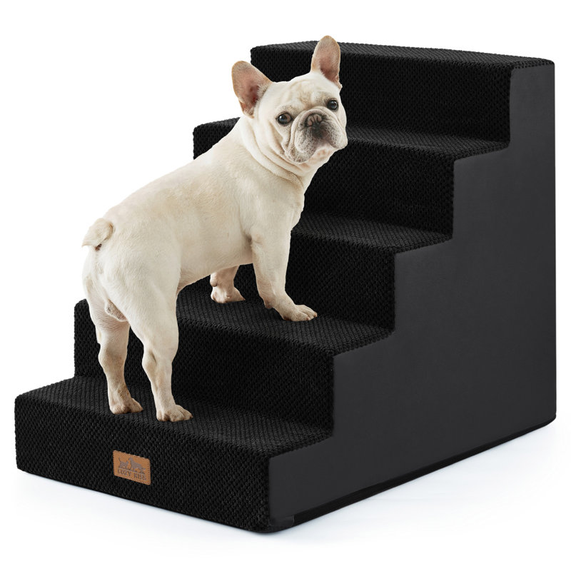 Escaliers 5 étages pour animaux, Gris, 5 marches (H 23,6 po x l 19,7 po x P 29,5 po)