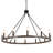 Dineen 12 - Light 38" Wide Candle Style Dimmable Wagon Wheel Chandelier-22015031